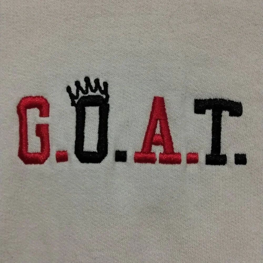 Greatest Of All Time, GOAT, Hoodie, XXL, Off White, Great condition